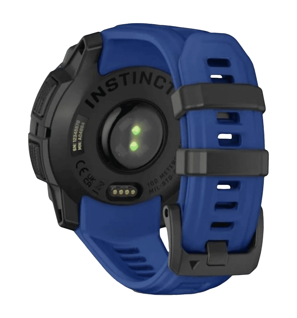 Смарт-годинник Garmin Instinct 3 45mm AMOLED Black with Bolt Blue/Black Band (010-02936-03) 2