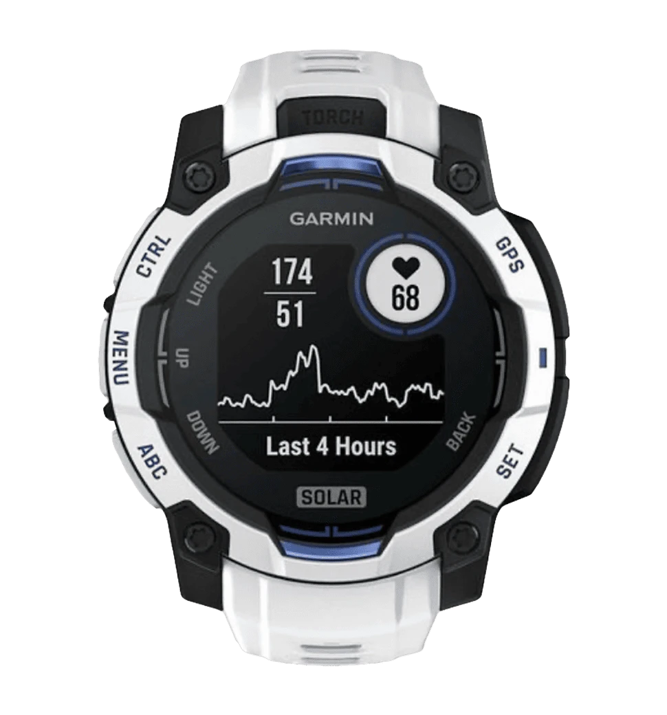 Смарт-годинник Garmin Instinct 3 45mm Solar Whitestone with Whitestone/Bolt Blue Band (010-02934-03) 4