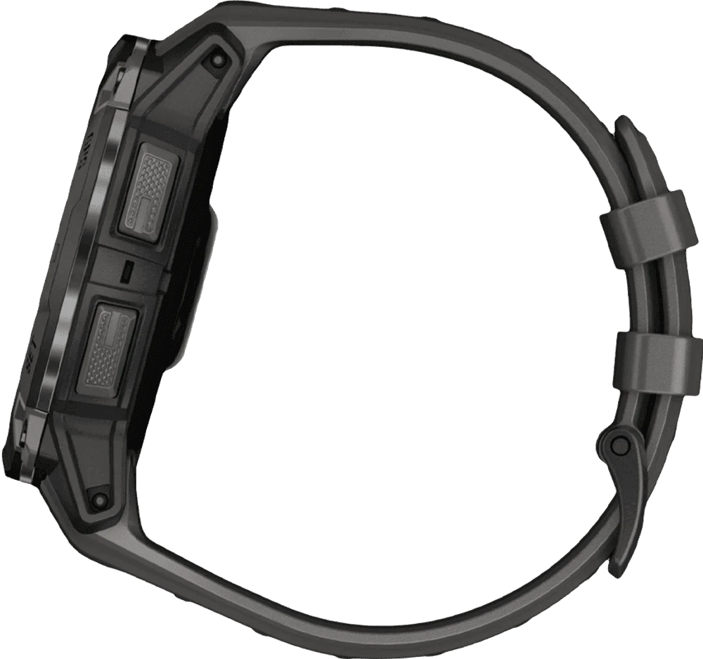 Смарт-годинник Garmin Instinct 3 50mm AMOLED Black with Charcoal Band (010-03020-00) боковий вид