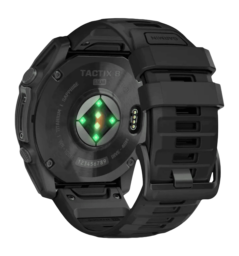 Смарт-годинник Garmin tactix 8 51 mm Solar Elite Includes Applied Ballistics Elite Solver (010-03407-11) фото ззаду