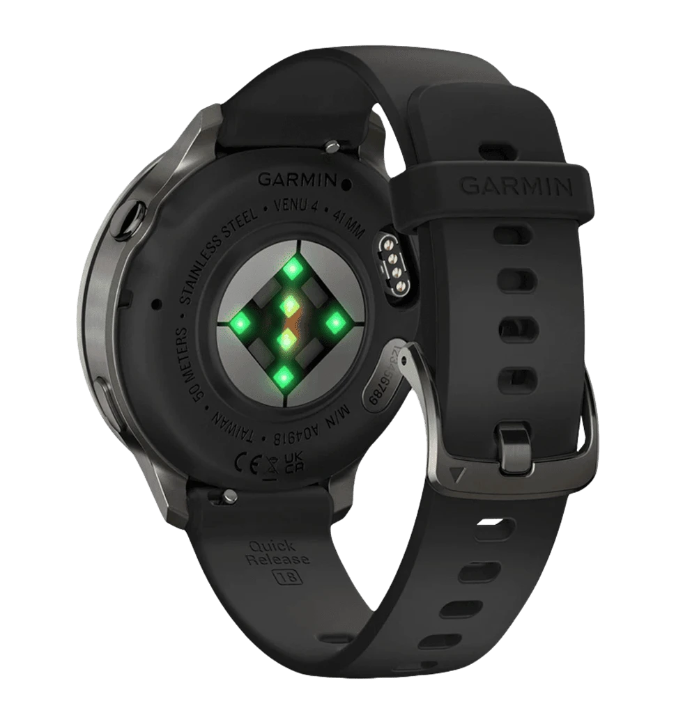 Смарт-годинник Garmin Venu 4 41 mm Slate with Black Silicone Band (010-03013-02) 3