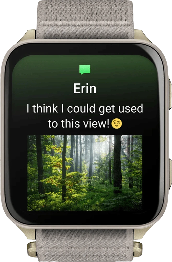 Смарт-годинник Garmin Venu X1 Soft Gold Titanium with French Grey Nylon (010-02980-33) вид дисплею