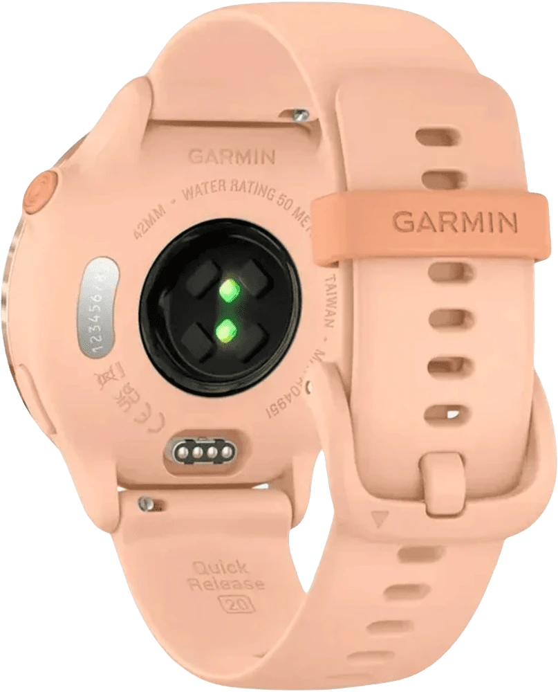 Смарт-годинник Garmin Vivoactive 6 Metallic Pink Dawn with Pink Dawn Band (010-02985-03/43) UA фото ззаду