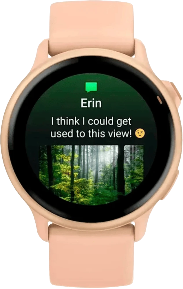 Смарт-годинник Garmin Vivoactive 6 Metallic Pink Dawn with Pink Dawn Band (010-02985-03/43) UA передній вид