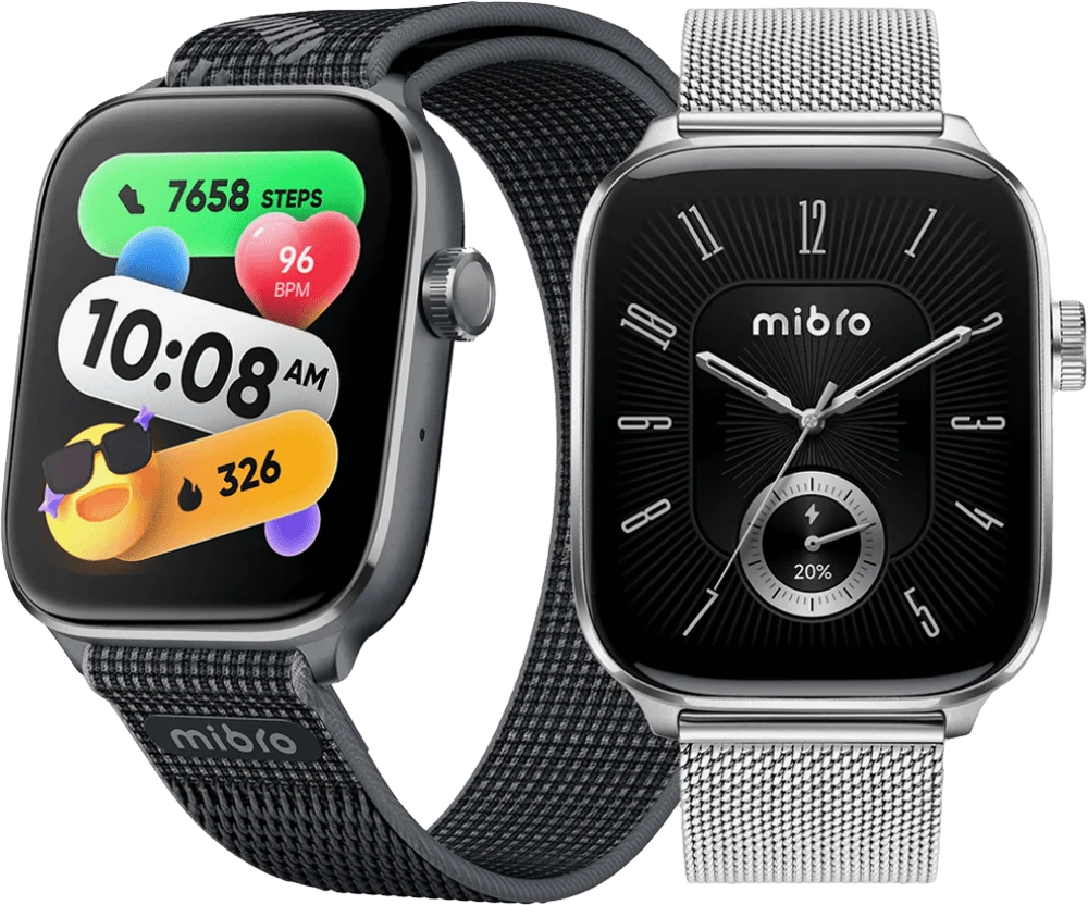 Смарт-годинник Mibro Fit 44мм, 1.75", 390x450, AMOLED, BT 5.3, GPS, 5 ATM, сріблястий варіанти кольору