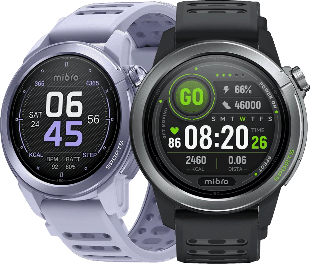 Смарт-годинник Mibro GS Active 2 46мм, 1.32", 466x466, AMOLED, BT 5.3, GPS, 5 ATM, ліловий варіанти кольору