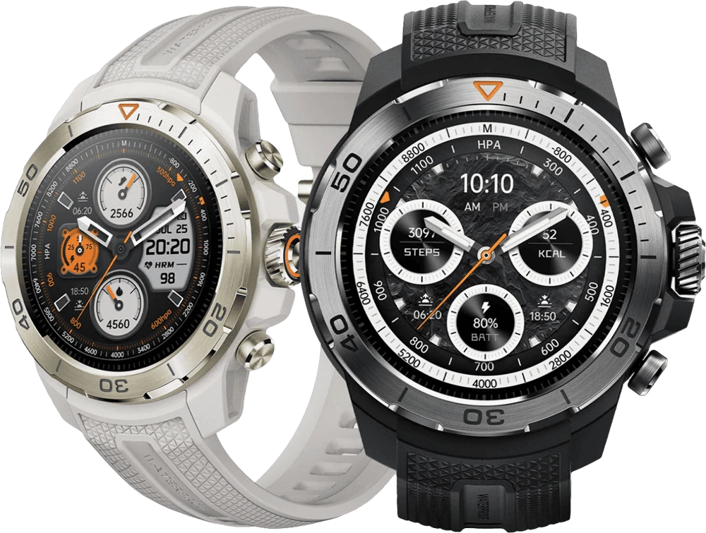 Смарт-годинник Mibro GS Explorer 48мм, 1.32", 466x466, AMOLED, BT 5.3, Dual-band GPS, 10 ATM, чорний варіанти кольору