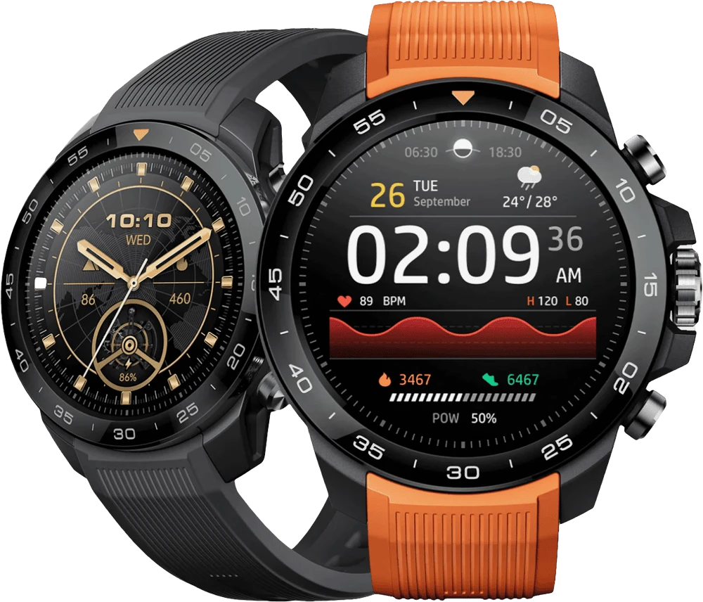 Смарт-годинник Mibro GS Explorer S 48мм, 1.32", 466x466, AMOLED, BT 5.3, Dual-band GPS, 10 ATM, чорний обсидіан варіанти кольору