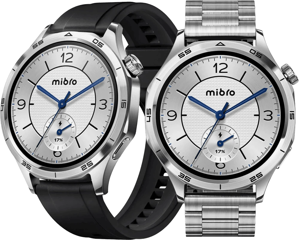 Смарт-годинник Mibro GT 46мм, 1.43", 466x466, AMOLED, BT 5.3, GPS, 5 ATM, сріблястий варіанти кольору