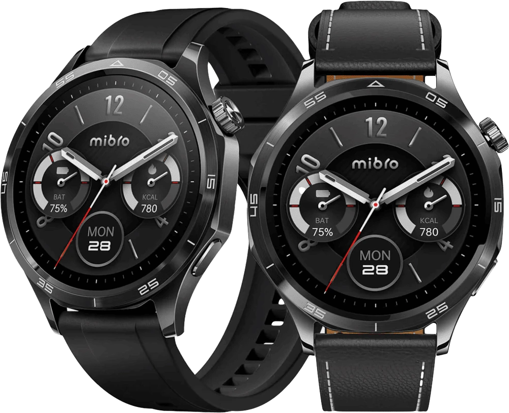 Смарт-годинник Mibro GT 46мм, 1.43", 466x466, AMOLED, BT 5.3, GPS, 5 ATM, темний метал варіанти кольору