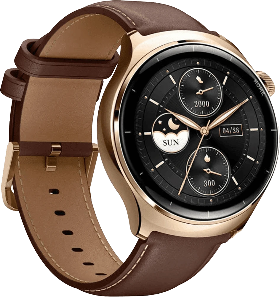 Смарт-годинник Mibro Lite 3 Pro 45мм, 1.32", 466x466, AMOLED, BT 5.3, GPS, 5 ATM, рожево-золотий вид під лівим кутом