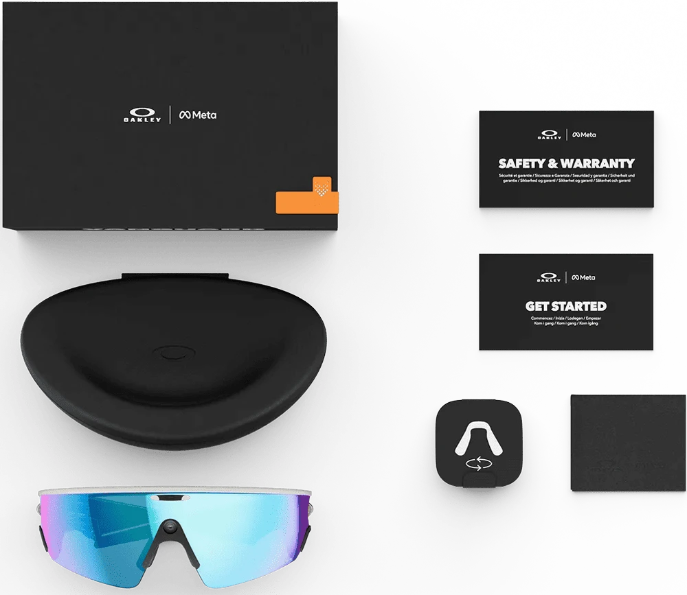 Смарт-окуляри Oakley Meta Vanguard - Prizm Sapphire Lenses / White Frame (OW8001-0652) комплектація