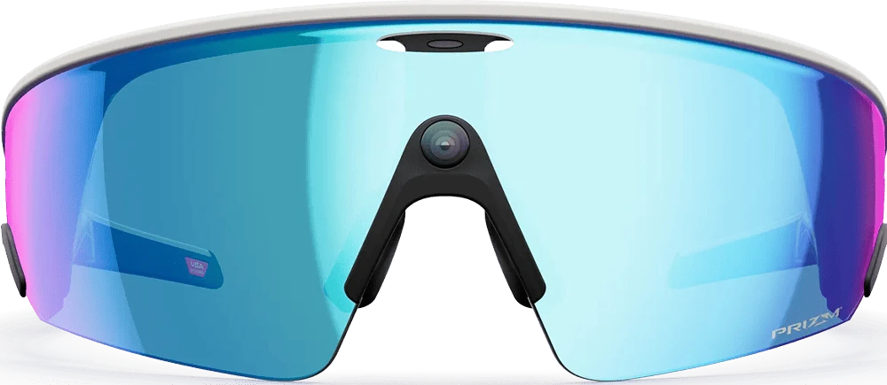 Смарт-окуляри Oakley Meta Vanguard - Prizm Sapphire Lenses / White Frame (OW8001-0652) лінзи окулярів крупним планом