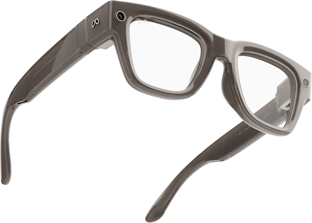 Смарт-окуляри Ray-Ban Meta Display & Neural Band AI Shiny Sand Frame (Large Size 3) (SK-1001224-01) боковий правий вид