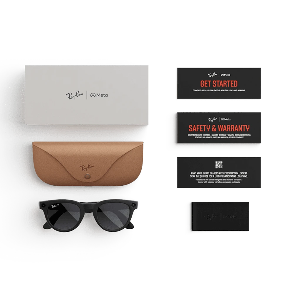 Смарт-окуляри Ray-Ban Meta Headliner Gen 2 Standard Matte Black Frame / Gradient Graphite Lenses (RW4013 601ST3 50-23) фото комплектації