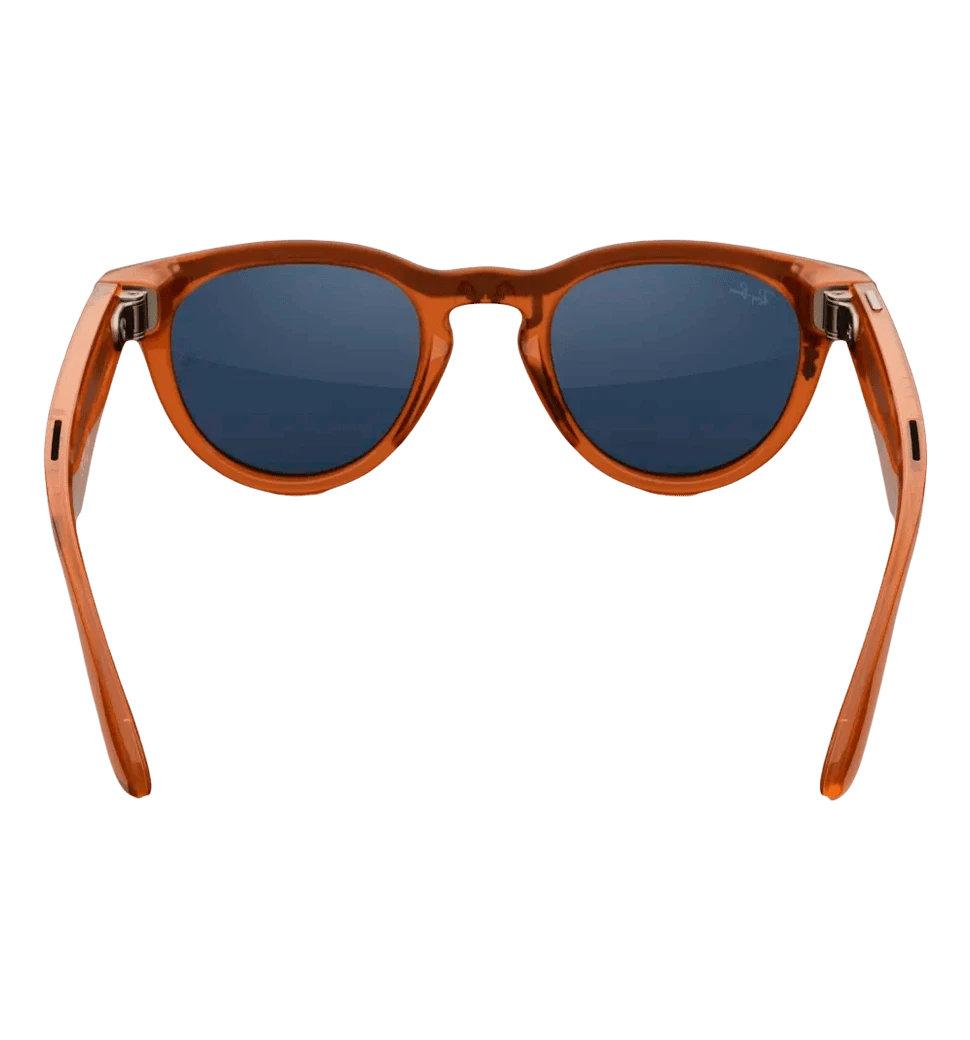 Смарт-окуляри Ray-Ban Meta Headliner Shiny Caramel Frame Clear/Sapphire Transitions - фото ззаду