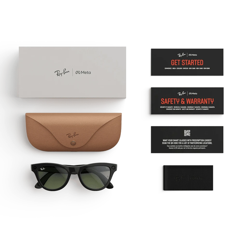 Смарт-окуляри Ray-Ban Meta Skyler Shiny Black/G-15 Green (RW4010 601/71 52-20) фото комплектації