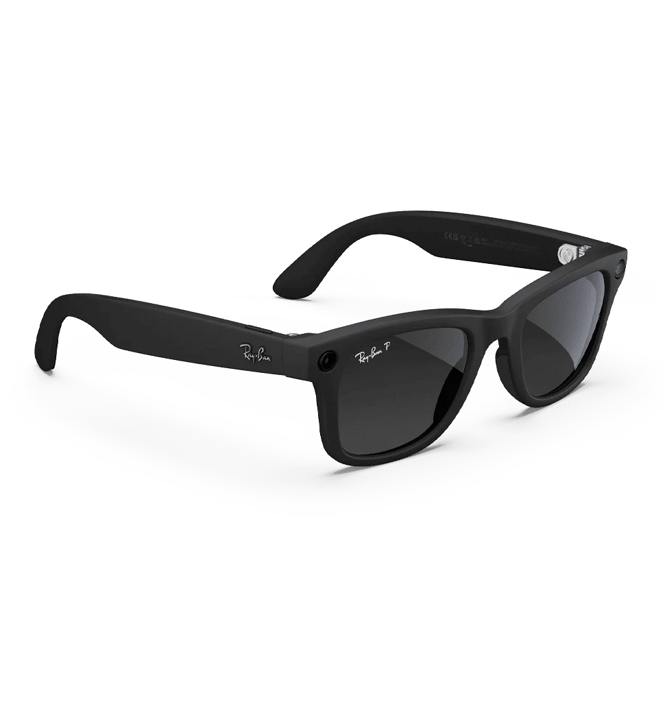 Смарт-окуляри Ray-Ban Meta Wayfarer Gen 2 Large Matte Black Frame / Gradient Graphite Lenses (RW4012 601ST3 53-22) боковий правий вид