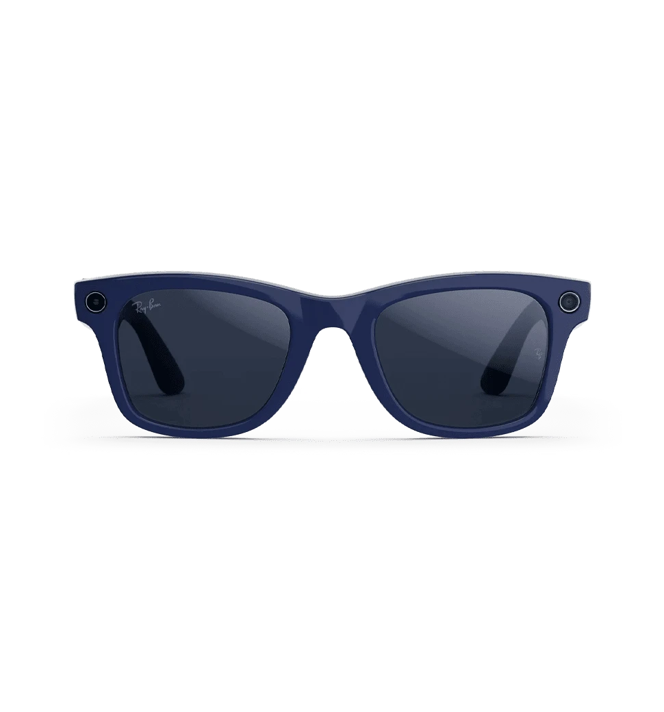 Смарт-окуляри Ray-Ban Meta Wayfarer Gen 2 Shiny Cosmic Blue/Clear Sapphire (RW4012 6628/MF 50-23) фото спереду