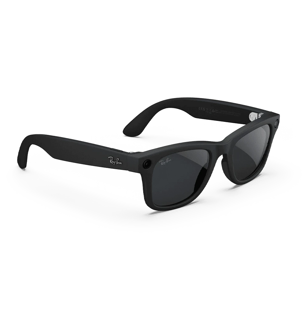 Смарт-окуляри Ray-Ban Meta Wayfarer [Gen2] Matte Black Frame/Clear to Grey Transitions Lenses (RW4012 601S1Z 53-22) боковий вид