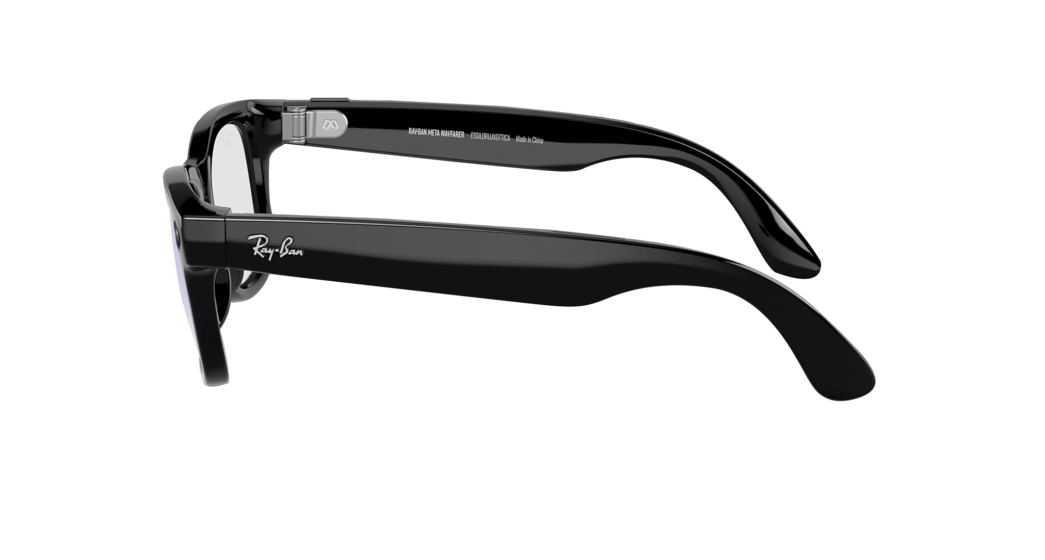 Смарт-окуляри Ray-Ban Meta Wayfarer Shiny Black/Clear size L  - фото збоку