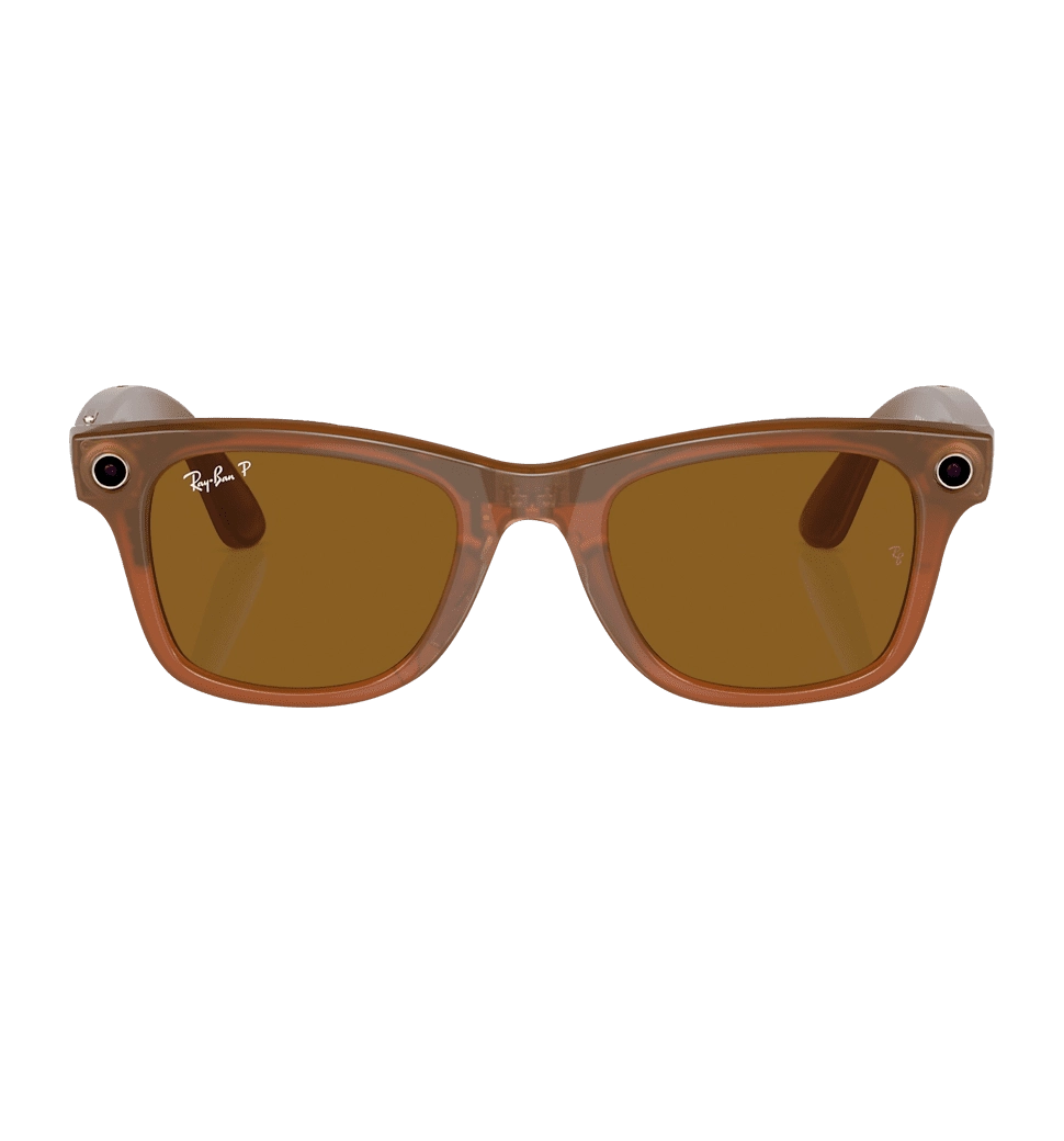 Смарт-окуляри Ray-Ban Meta Wayfarer Shiny Caramel/Polar Brown size L  - фото зпреду