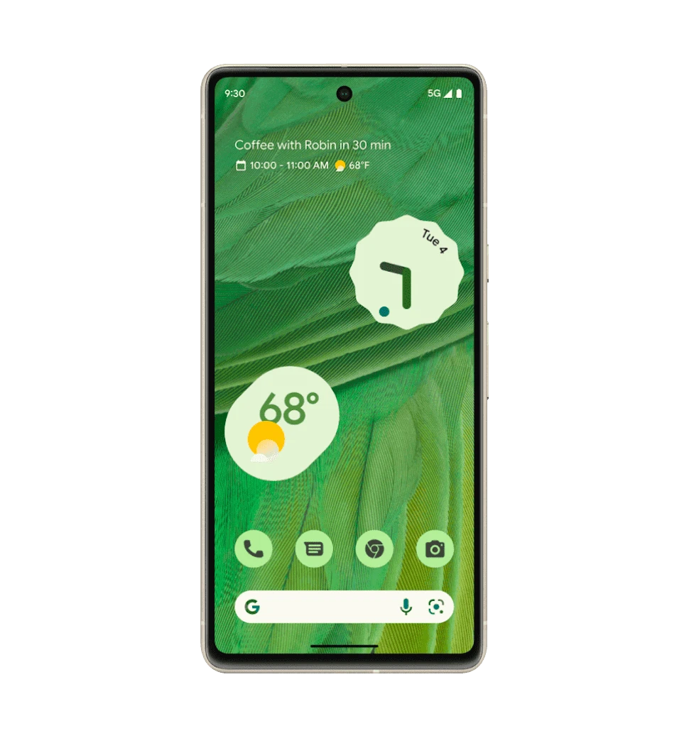 Смартфон Google Pixel 7 8/256GB Lemongrass вид спереду