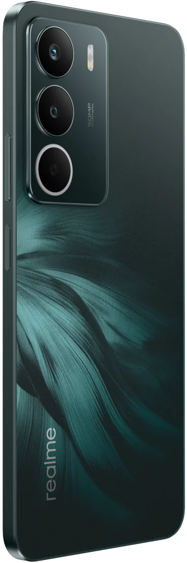 Смартфон realme C71 6/128Gb Forest Owl вид задня кришка під лівим кутом