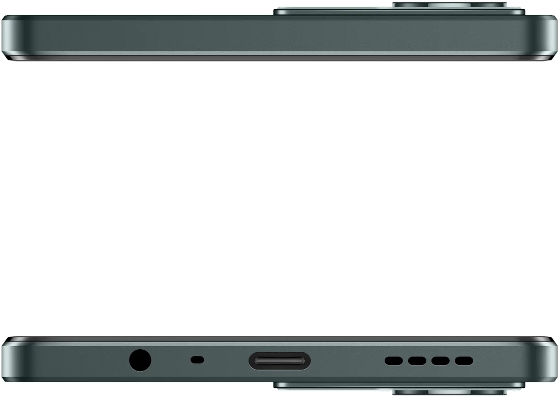 Смартфон realme C71 8/256Gb Forest Owl вид грані зверху та знизу