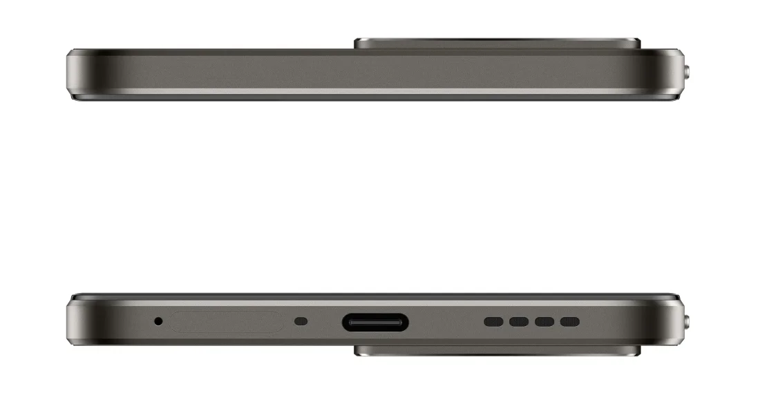 realme C85 6/128Gb Swan Black вид грані зверху та знизу