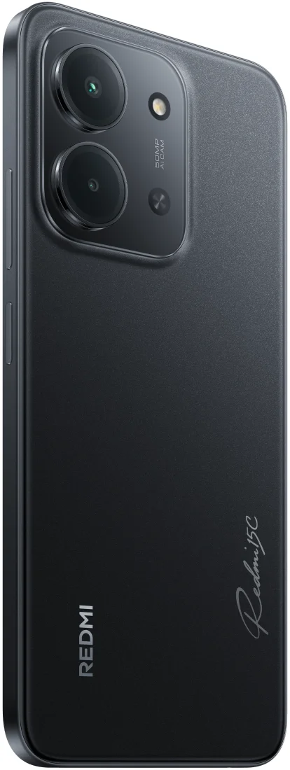 Redmi 15C 8/256Gb Midnight Black вид задня кришка під лівим кутом