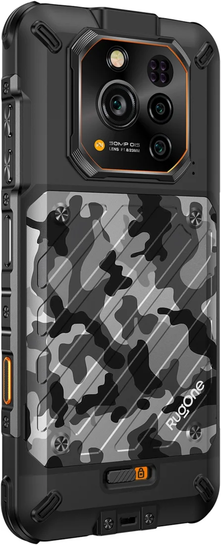 Смартфон RugOne Xever 7 12/512GB Gray вид задня кришка під лівим кутом