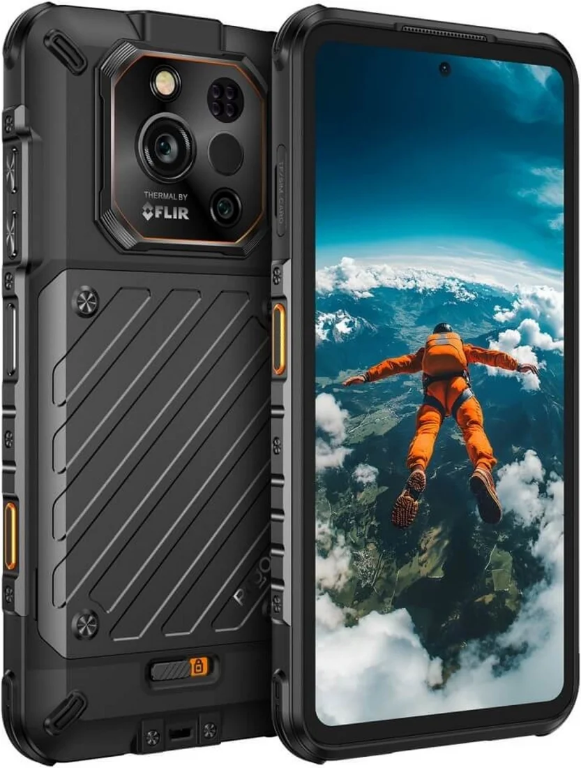 Смартфон RugOne Xever 7 Pro 12/512GB Black вид задній план та передній план під кутом