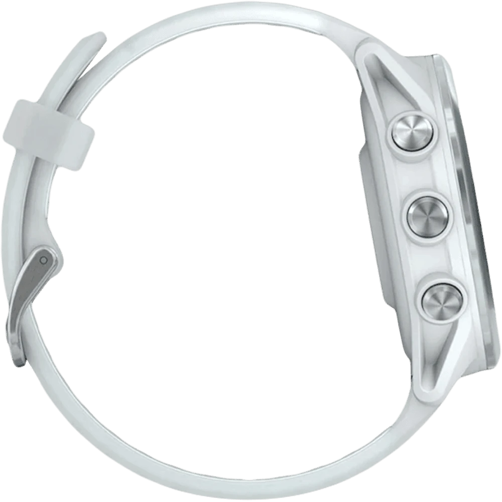 Спортивний годинник Garmin Forerunner 570 42mm Cloud Blue Aluminium with Translucent Whitestone/Cloud Blue Band (010-02970-01 боковий вид