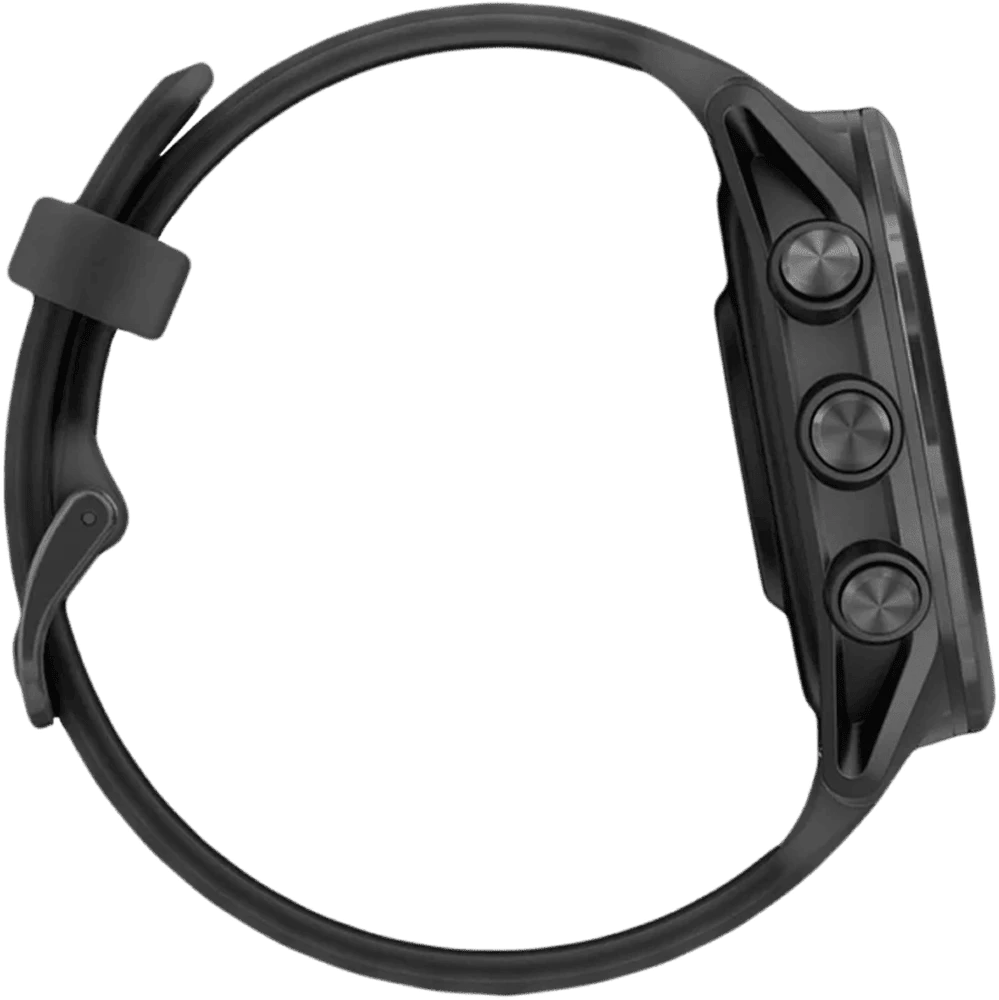 Спортивний годинник Garmin Forerunner 570 42mm Slate Grey Aluminium with Translucent Black/Black Band (010-02970-00) боковий вид