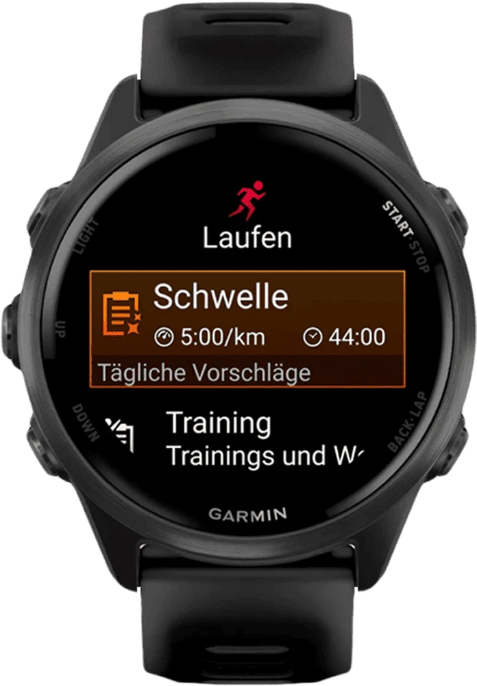 Спортивний годинник Garmin Forerunner 570 42mm Slate Grey Aluminium with Translucent Black/Black Band (010-02970-00) передній вид