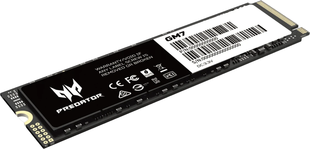 SSD-накопичувач Acer Predator GM7 1 TB (BL.9BWWR.118) вид горизонтально
