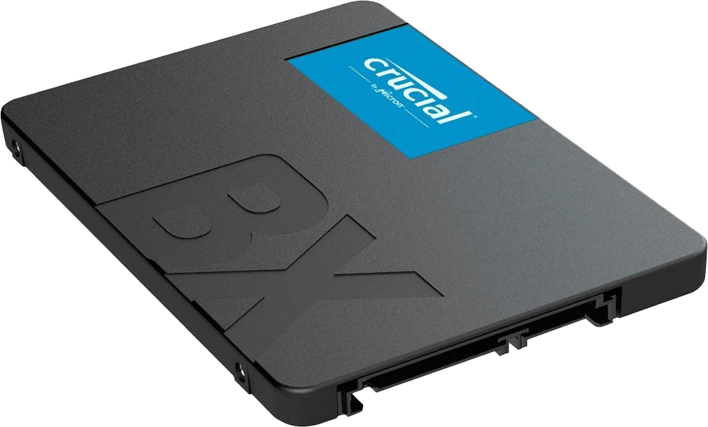 SSD-накопичувач Crucial BX500 2 TB (CT2000BX500SSD1) вид під правим кутом горизонтально