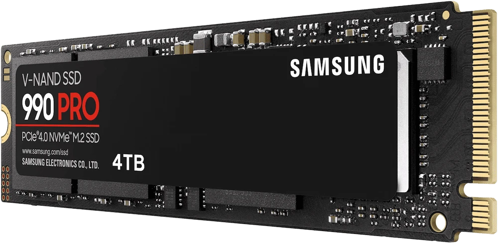 SSD-накопичувач Samsung 990 PRO 4 TB (MZ-V9P4T0BW) вид під правим кутом