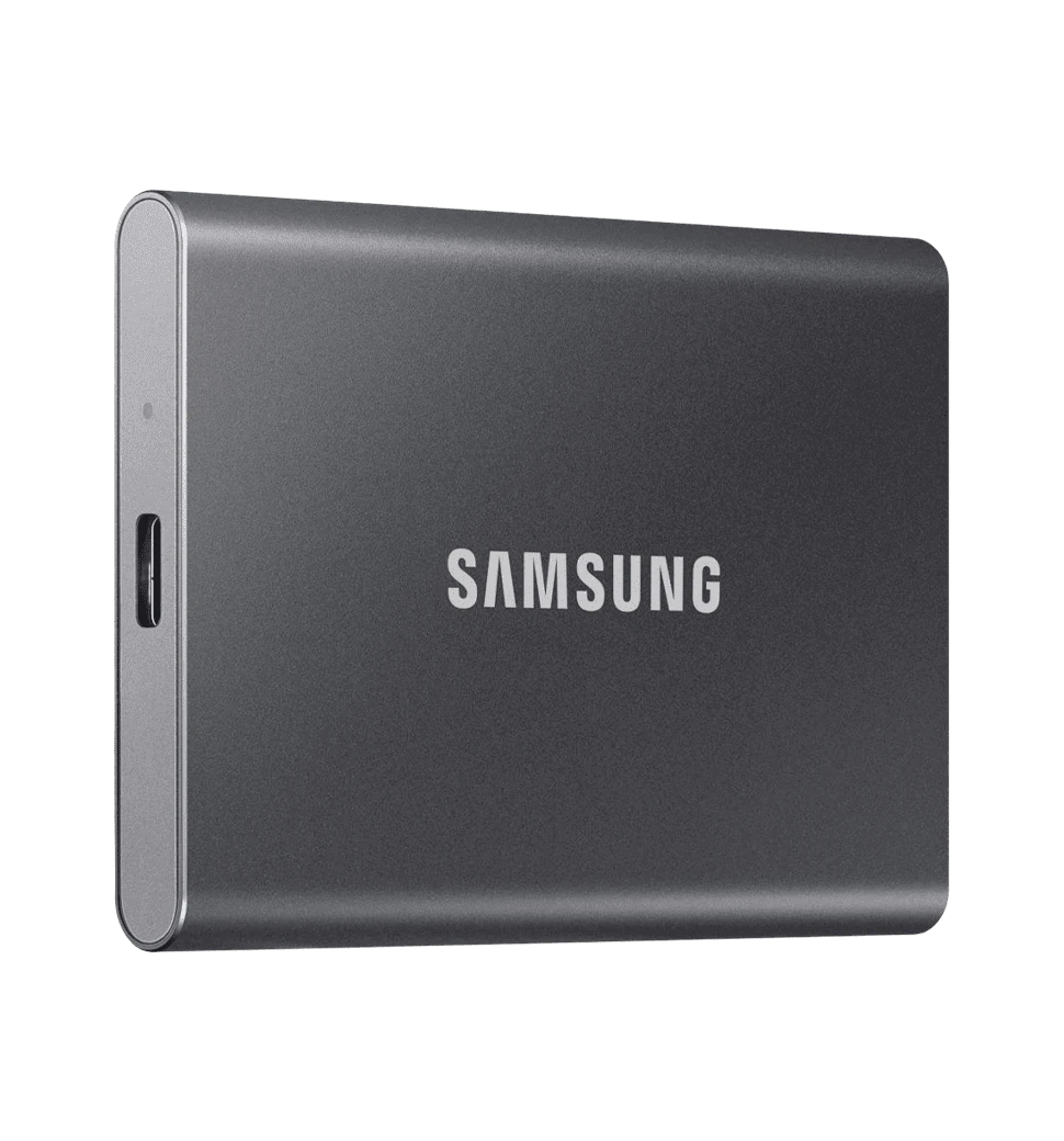 SSD накопичувач Samsung T7 4 TB (MU-PC4T0T/WW) вид під лівим кутом