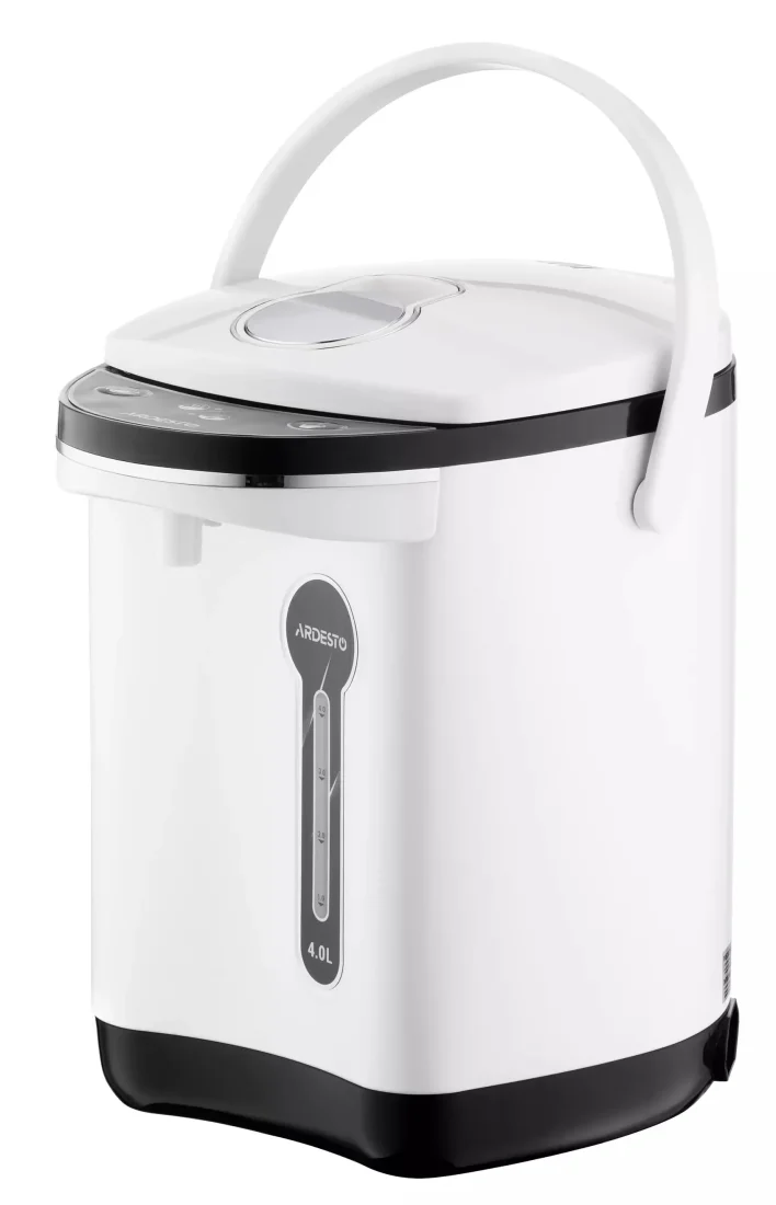 Термопот ARDESTO 4л, пластик, сіро-чорний боковий вид