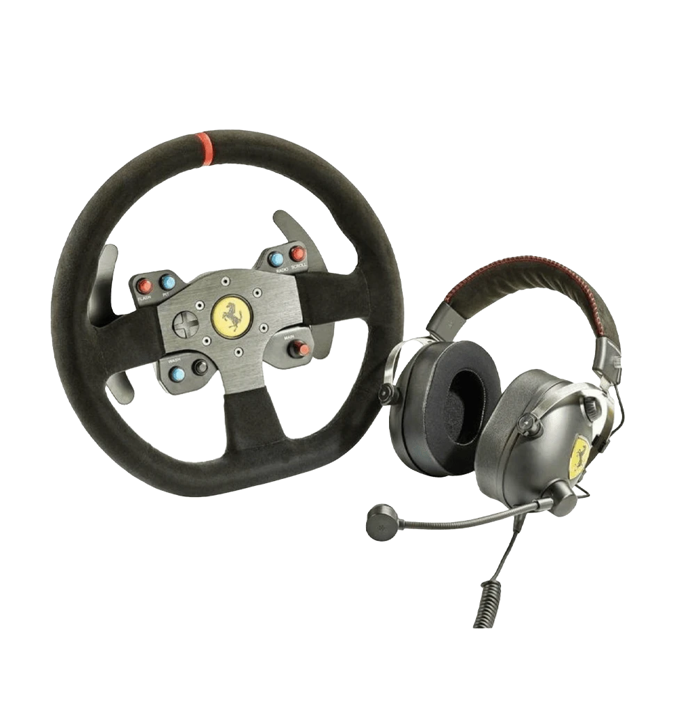 Вид руля та навушників