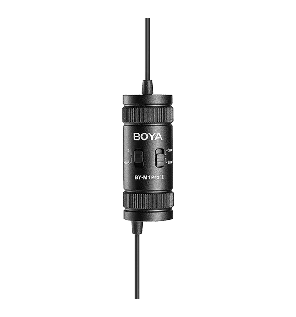 Універсальний петличний мікрофон BOYA BY-M1 Pro II Black вид зблизька
