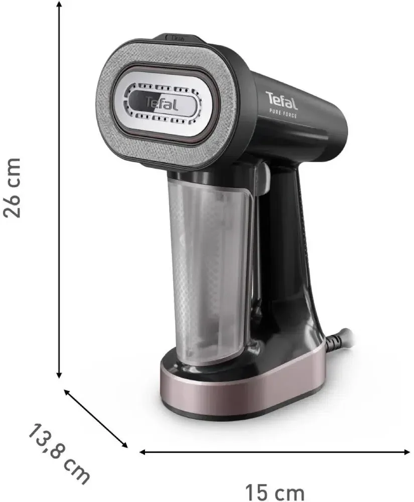 Відпарювач Tefal Pure Force 3в1 DT8765E0 габарити відпарювача