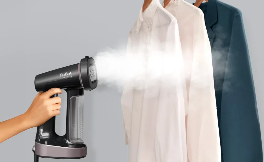 Відпарювач Tefal Pure Force 3в1 DT8765E0 демонстрація відпарювач