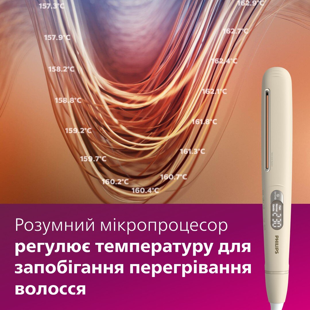 Випрямляч для волосся PHILIPS BHS838/00 SenseIQ серії 8000 вид використання
