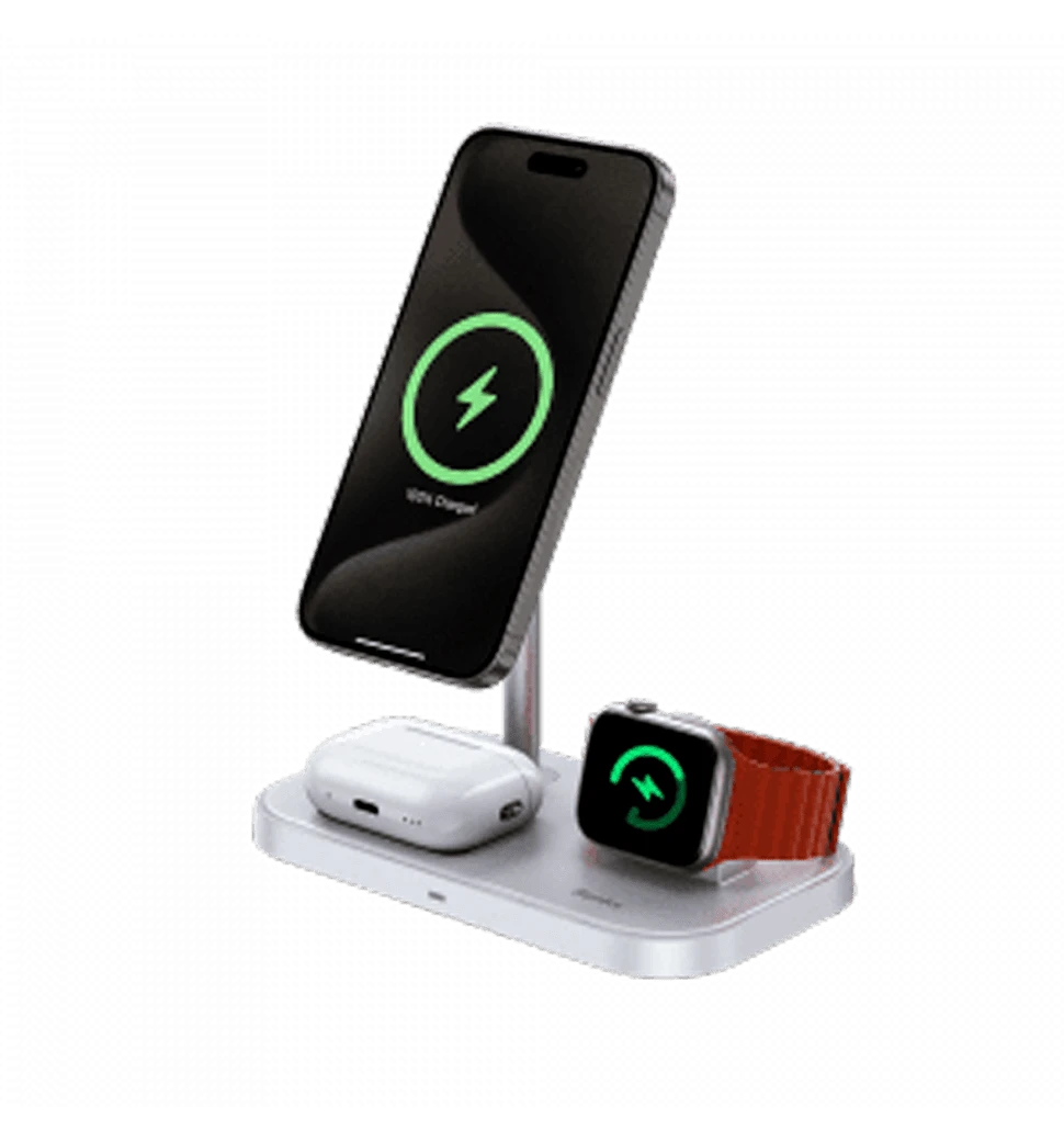 Зарядна станція Benks W16 3in1 Stand Series (White) боковий вид