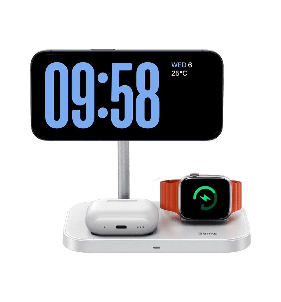 Зарядна станція Benks W16 3in1 Stand Series (White) передній вид