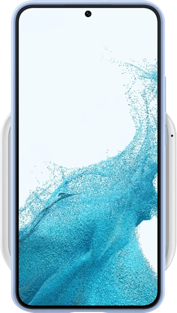 Зарядний пристрій бездротовий Samsung 15Вт, білий в роботі