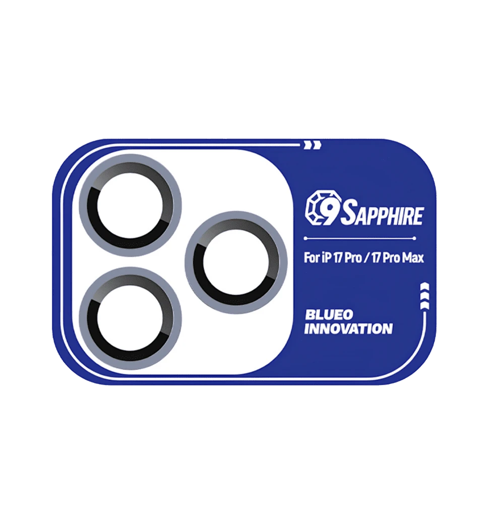 Захисне скло на камеру Blueo iPhone 17 Pro/ 17 Pro Max NPB29 Sapphire Crystal Series (Blue) передній вид